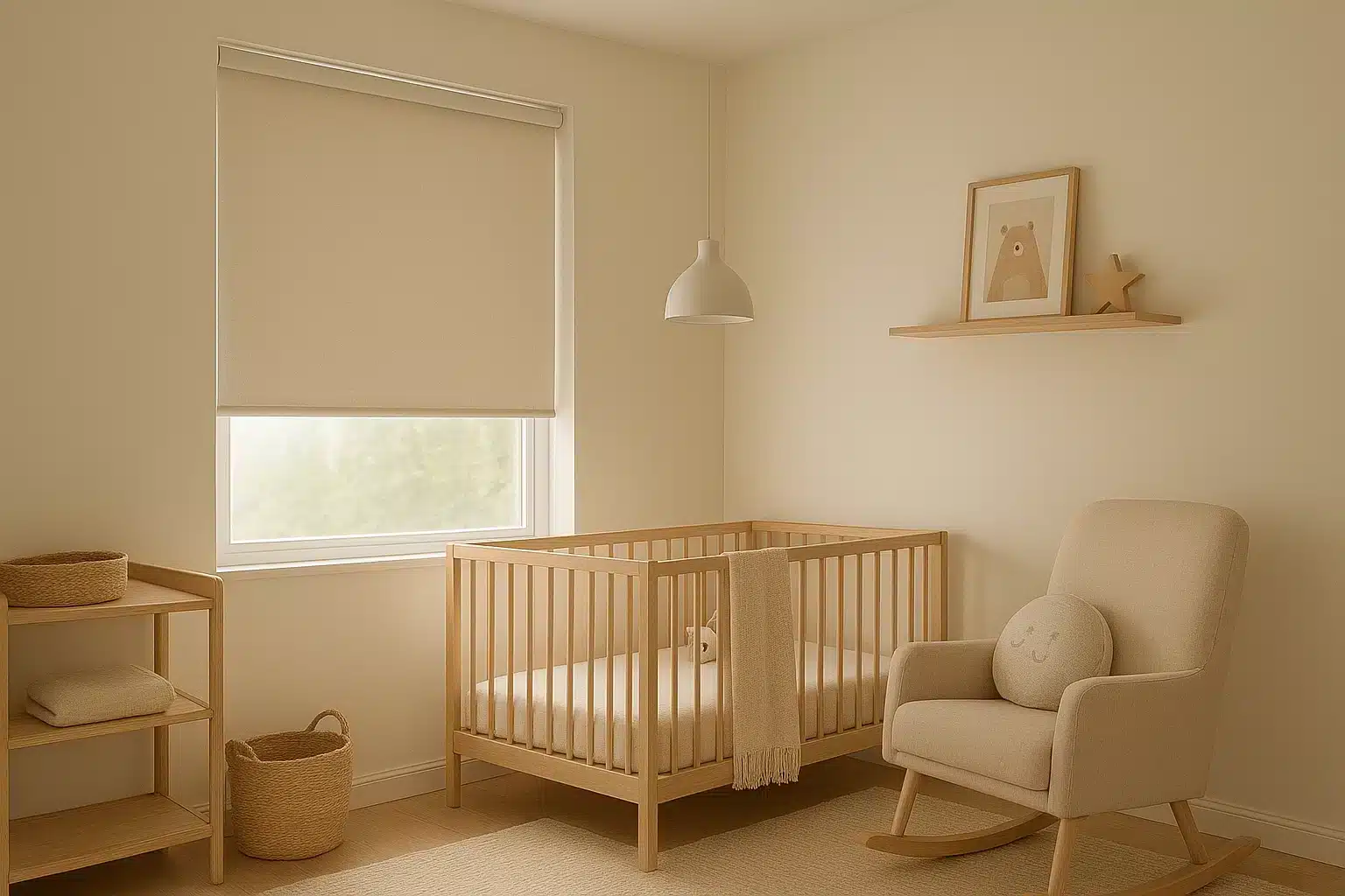 Blackout Shades for Nurseries in South Springfield nursery with motorized blackout blinds
